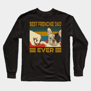 Best Frenchie Dad Ever Vintage Long Sleeve T-Shirt